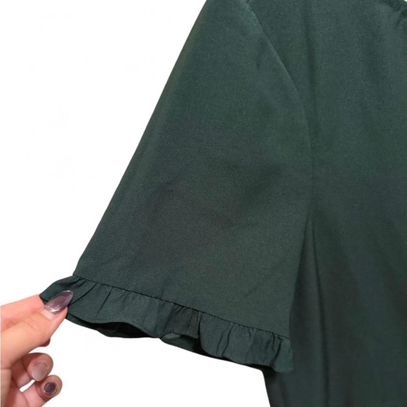 Madewell Smokey Green Stanza Ruffle-Hem Top medium - Picture 5 of 8